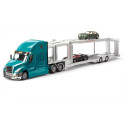 Camión a escala 1:50 Freightliner Cascadia azul Miami con detalles cromados Siku Super