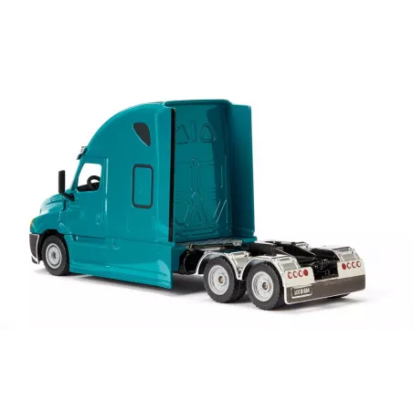 Camión a escala 1:50 Freightliner Cascadia azul Miami con detalles cromados Siku Super