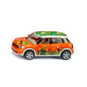 Coche de juguete MINI Countryman de Siku personalizable con pegatinas de verano y puertas practicables.