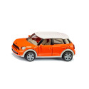 Coche de juguete MINI Countryman de Siku personalizable con pegatinas de verano y puertas practicables.