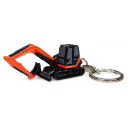 Réplica de metal detallada de la miniexcavadora Kubota KX080 para coleccionistas.