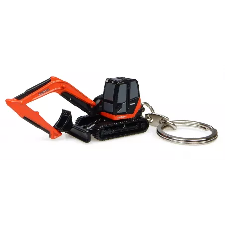 Réplica de metal detallada de la miniexcavadora Kubota KX080 para coleccionistas.