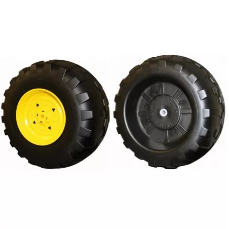Pareja de ruedas delanteras originales Peg-Pérego para tractor infantil John Deere Gator HPX.