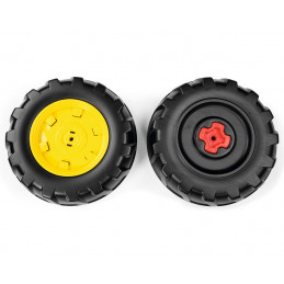 Dos ruedas traseras de repuesto originales Peg-Pérego para tractor infantil John Deere Ground Force.