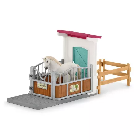 Box para caballos de juguete Schleich Horse Club con semental y accesorios.