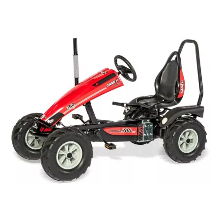 Kart a pedales Track BF1 con estructura metálica robusta y barra antivuelco para niños al aire libre.