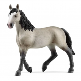 Yegua de juguete Cheval de Selle Français de Schleich con diseño realista y atlético para salto ecuestre.