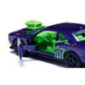 Dodge Challenger SRT Hellcat Siku personalizado violeta y verde a escala con puertas practicables