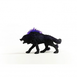 Figura de lobo de sombra de Schleich Eldrador Creatures con diseño detallado y mandíbula feroz para coleccionistas.