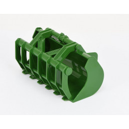 Cucharón de juguete para cargador frontal de tractor John Deere 7R de Bruder