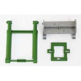 Deflexión de cargador frontal Bruder para tractor de juguete John Deere 7R.