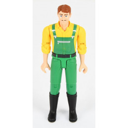 Agricultor de juguete articulado escala 1:16 Bruder para tractores y granjas infantiles.