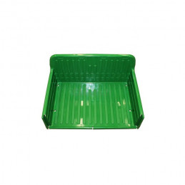Volquete de juguete para tractor infantil John Deere Gator, ideal para transportar tierra y juguetes.