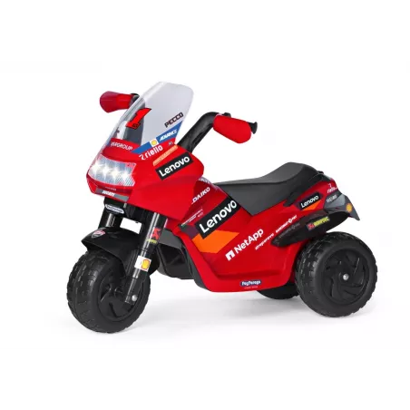 Moto eléctrica infantil Ducati Desmosedici Evo de 6V con luces y sonidos para niños a partir de 2 años.