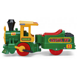 Tren eléctrico infantil Santa Fé Train de 6V para niños desde 2 años, utilizable con o sin vías.