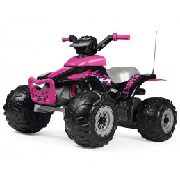Quad eléctrico infantil rosa Corral T-Rex 330W Pink de 12V con luces y sonidos