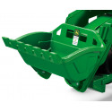 Tractor excavadora eléctrica infantil John Deere Ground Loader de 12V con pala móvil para niños.