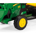 Tractor excavadora eléctrica infantil John Deere Ground Loader de 12V con pala móvil para niños.