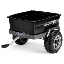 Remolque negro de juguete Adventure para coches eléctricos infantiles Peg-Perego Gaucho y Polaris.