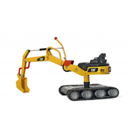 Excavadora infantil de metal rollyDigger CAT con brazo articulado y asiento giratorio.