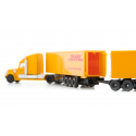 Maqueta de tren de carretera DHL a escala 1:87 de metal y plástico