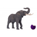 Figura de juguete de elefante africano realista y pintada a mano para niños y coleccionistas.