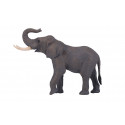 Figura de juguete de elefante africano realista y pintada a mano para niños y coleccionistas.