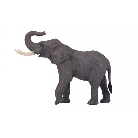 Figura de juguete de elefante africano realista y pintada a mano para niños y coleccionistas.