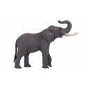 Figura de juguete de elefante africano realista y pintada a mano para niños y coleccionistas.