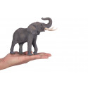 Figura de juguete de elefante africano realista y pintada a mano para niños y coleccionistas.