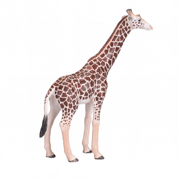Figura realista de jirafa macho marca Mojo pintada a mano para coleccionar y jugar.