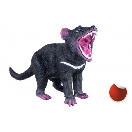 Figura realista de diablo de Tasmania pintada a mano para coleccionistas y juego educativo.