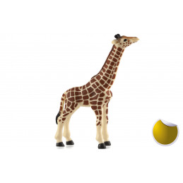 Figura de juguete de jirafa bebé marca Mojo pintada a mano con detalles realistas