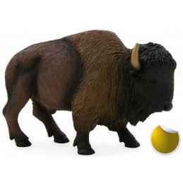 Figura detallada y realista de bisonte americano para colección y decoración.