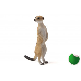 Figura realista de suricata en posición de alerta para coleccionistas y juego educativo.