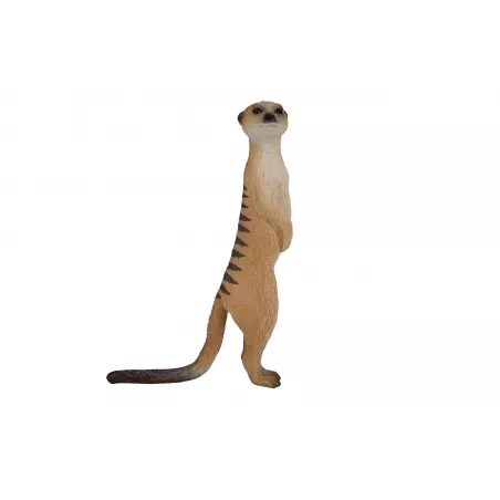 Figura realista de suricata en posición de alerta para coleccionistas y juego educativo.