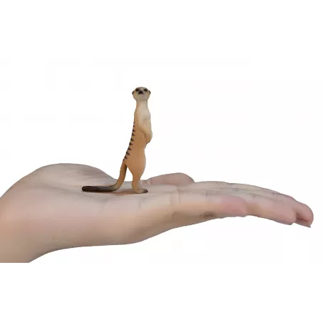 Figura realista de suricata en posición de alerta para coleccionistas y juego educativo.
