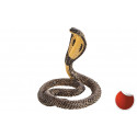 Figura detallada de cobra real en postura imponente y realista para coleccionistas