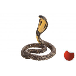 Figura detallada de cobra real en postura imponente y realista para coleccionistas
