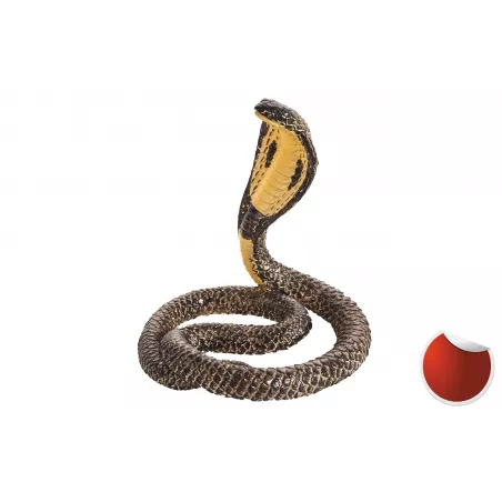 Figura detallada de cobra real en postura imponente y realista para coleccionistas