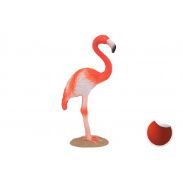 Figura decorativa de flamenco americano realista de la marca Mojo para decoración de interiores.