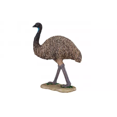 Figura realista de emú de Mojo pintada a mano con detalles de ave australiana.