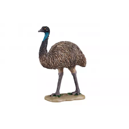 Figura realista de emú de Mojo pintada a mano con detalles de ave australiana.